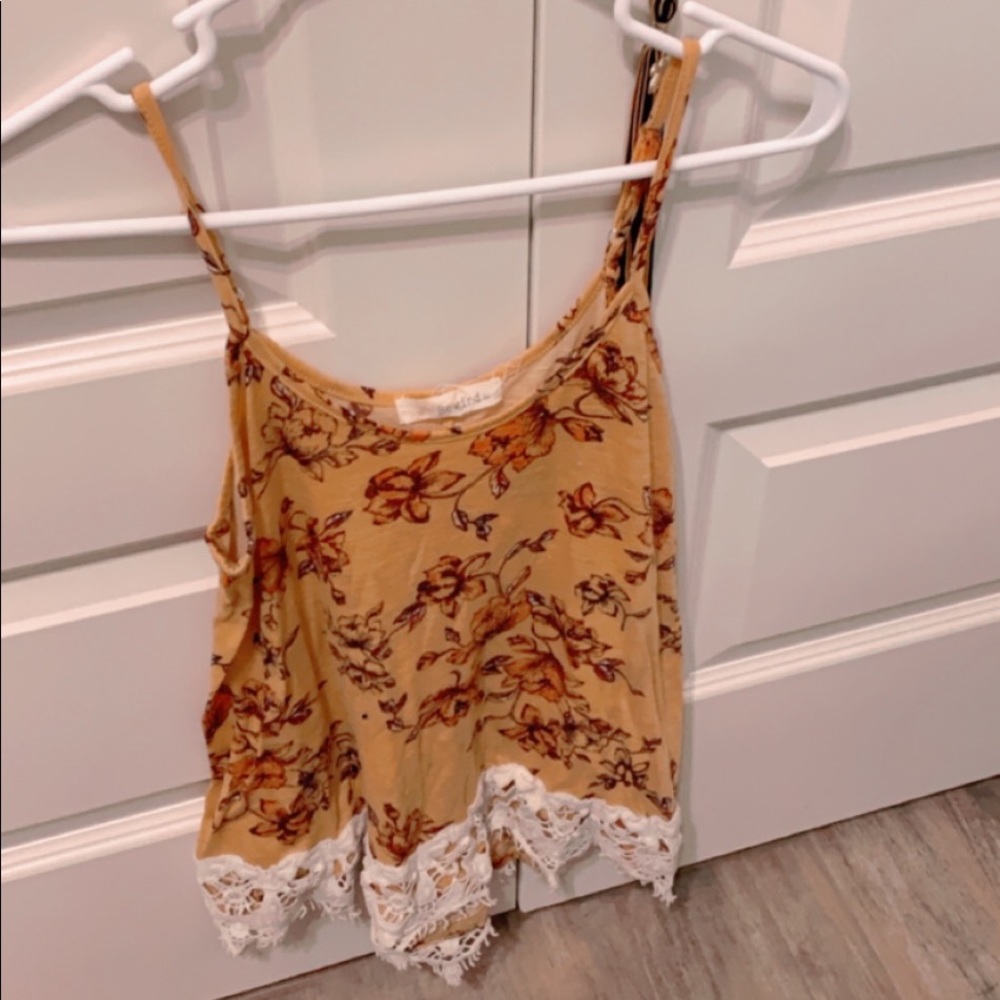 Yellow with Flowers Tank Top